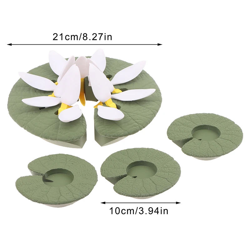 Suporte de copo de piscina 3d de lírio de água com pétalas autoajustáveis, piscina não inflável e bandeja de bebidas para banheira de hidromassagem, decoração de casa