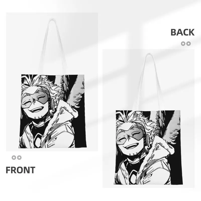 Fashion Printing My Hero Academia Tote Shopping Bags Portable Canvas Shopper Shoulder Bnha Mha Hawk Keigo Takami Handbag