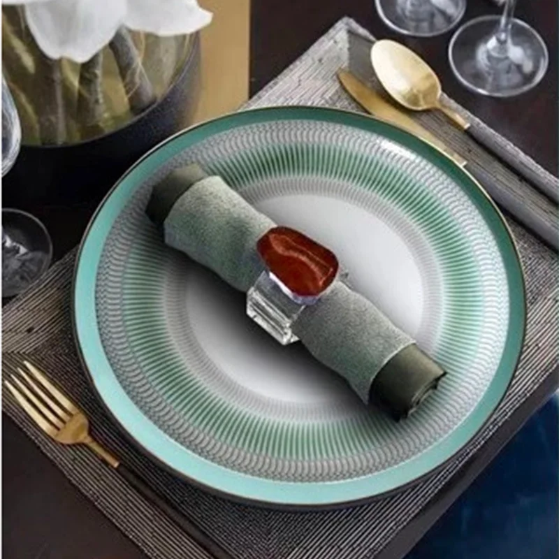

Luxury Complete Tableware Set Bone China Steak Dinner Plate Western Plate Sets Kid Party Platos De Cena Wedding Dinner Plate Set