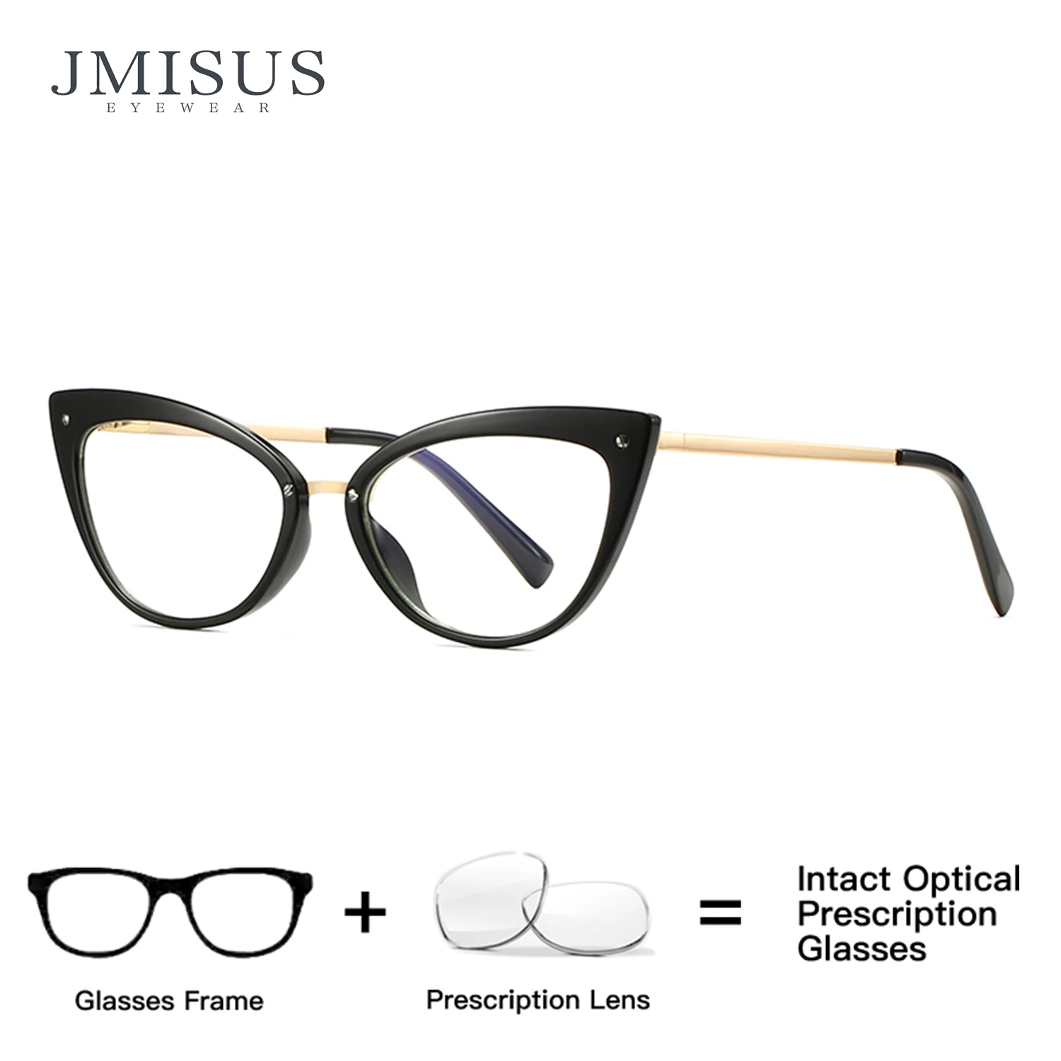 

JMISUS Woman Retro Cateye Progressive Prescription Eyewear Handmade Acetate Butterfly Myopia Glasses Optical Eyeglasses