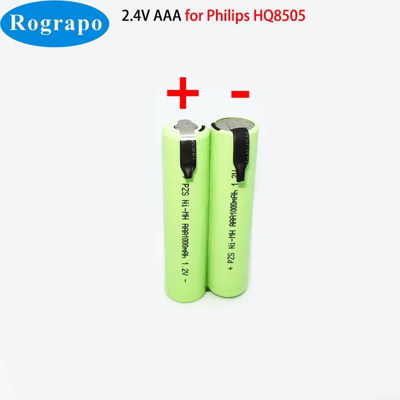 Nuova batteria per rasoio elettrico 2.4V 1000mAh AAA EBR-BG2040 ni-mh per Philips HQ8505 BodyGroom 7100 TT2040/32, BG2040/34