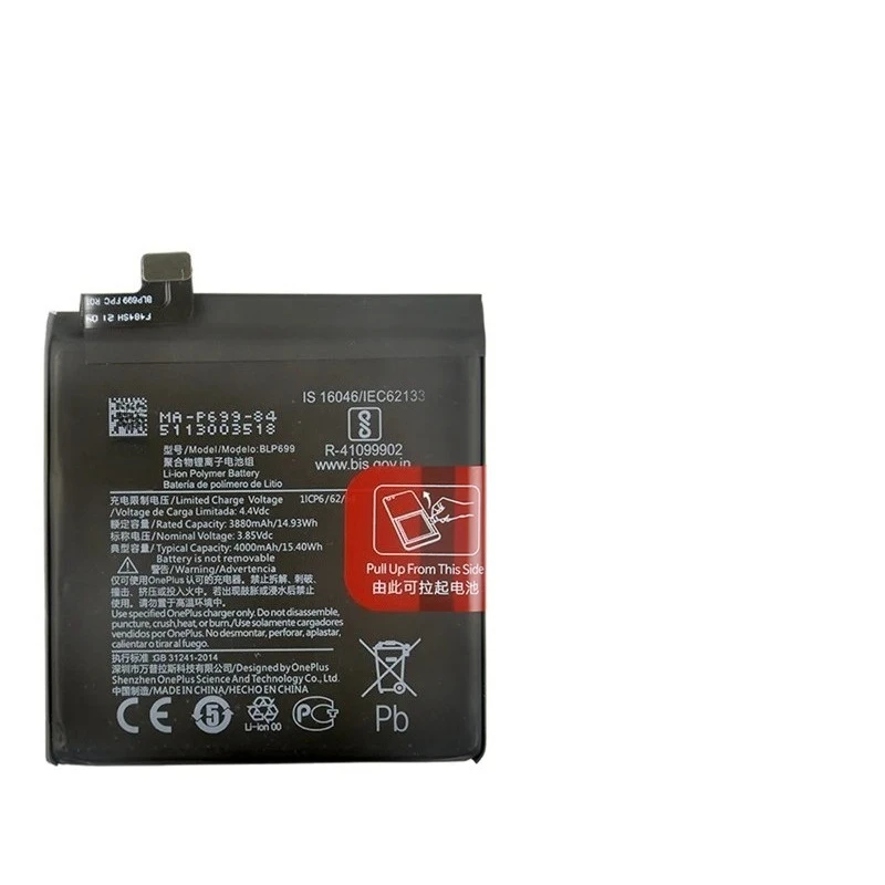 For OnePlus 7 Pro OnePlus 7 Plus Latest Production Phone BLP699 4000mAh Replacement Battery 2PCS
