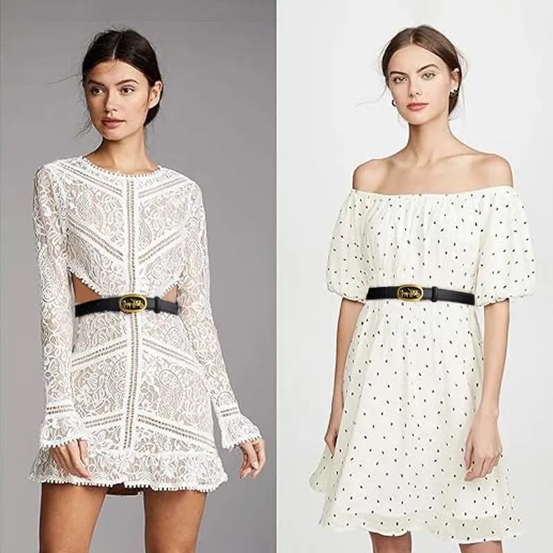 حزام نحيف على شكل عربة نسائية - حزام PU مصمم متخصص مع مدرب عتيق، خيارات متعددة الألوان للجينز والسراويل القصيرة، هدية #6