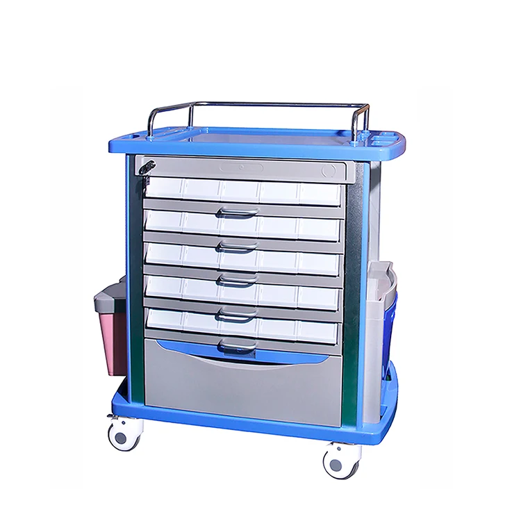 Hospital ABS Emergency Delivery Medical Durg Trolley Luz Mdica Hospital Mobile Medical Cart