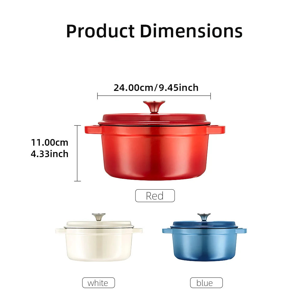 Enamel Cast Iron Dutch Oven 6