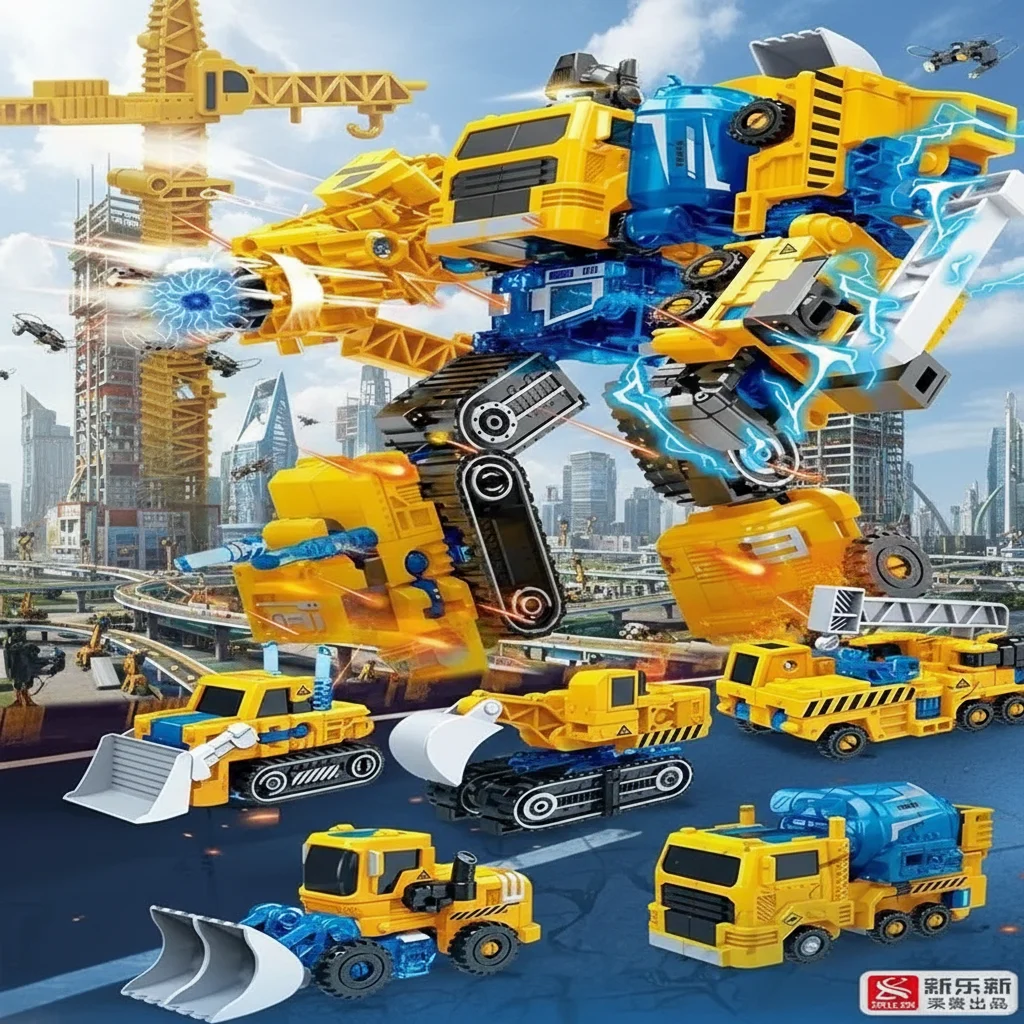 

Transformation Devastator 6 IN 1 Metal Part Construction Engineering Vehicle Toy Christmas gift