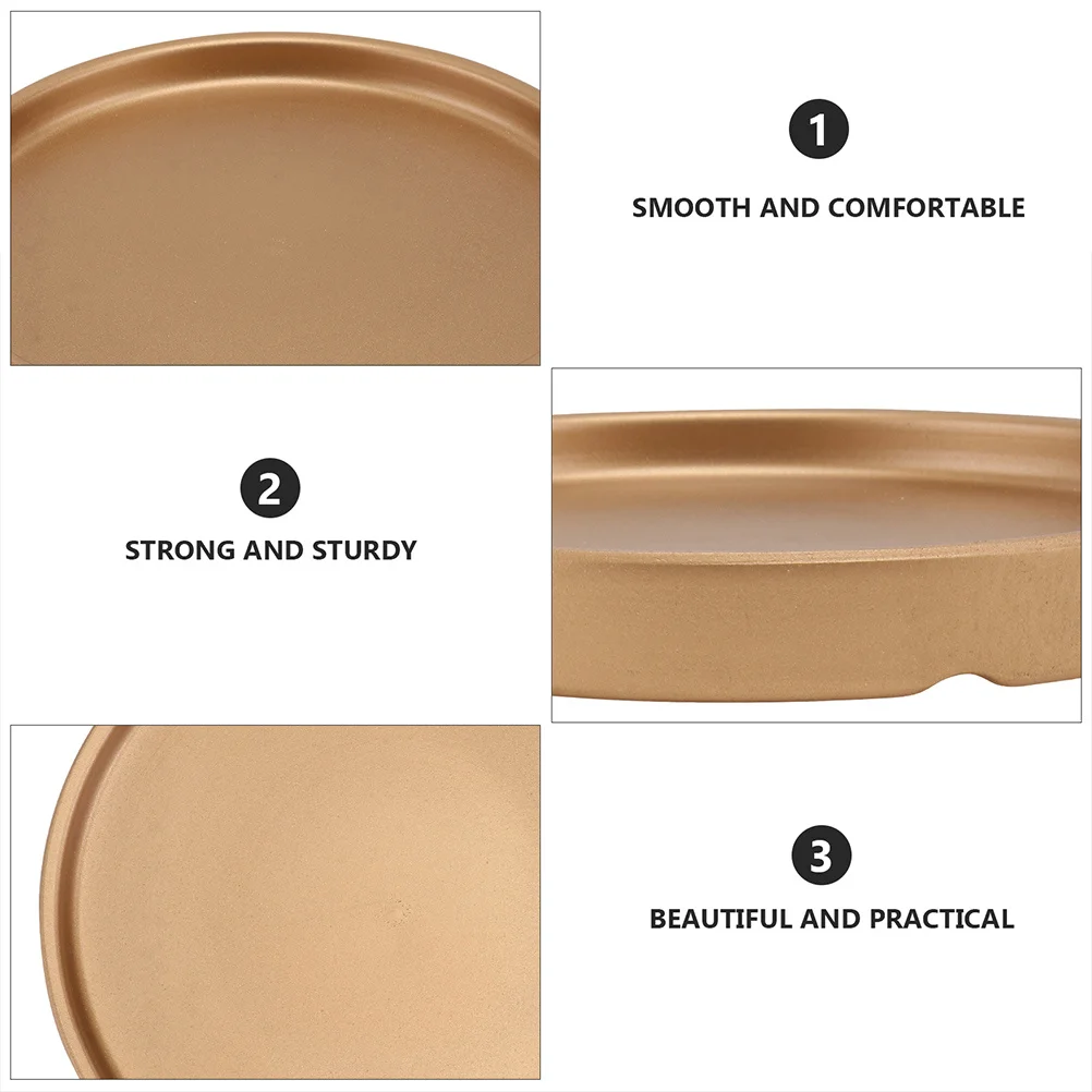 

2Pcs Cement Flowerpot Trays Waterproof Base Plates for Indoor Outdoor Plants Tidy Floors Easy Wash Flowerpot Tray