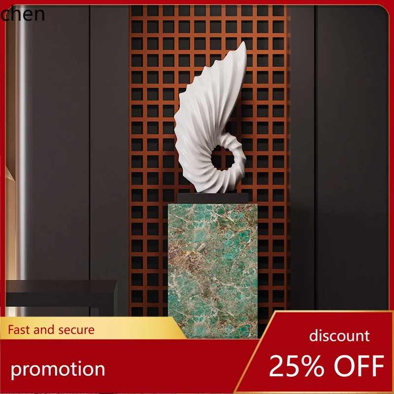 HT Creative Abstract Art Conch Sculpture Floor Ornament Hotel Staircase Sales Office Model Room Living Room Decoration