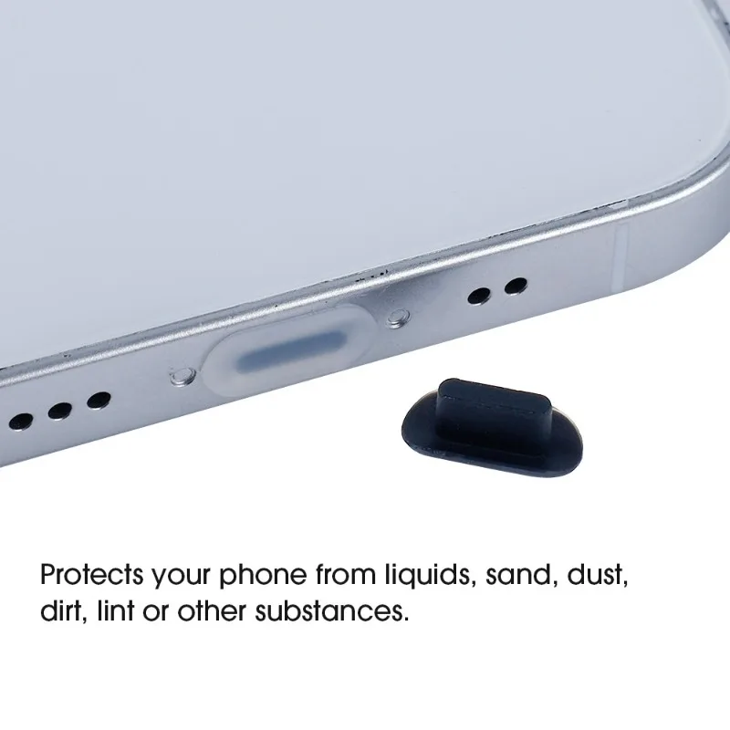 Tapones antipolvo de silicona suave, Protector de puerto de carga iOS, tapa de tapón para Iphone 14, 13, 12 Pro Max/14, 13, 12 Plus, enchufe antipolvo