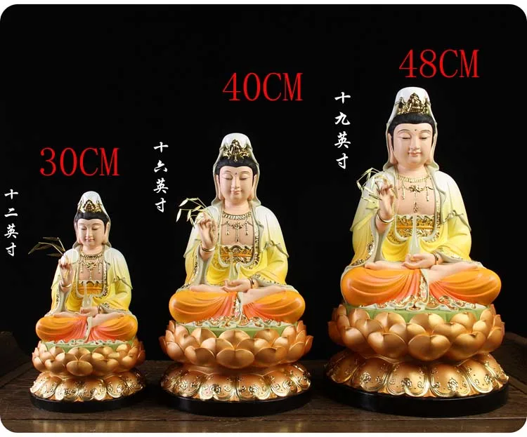 Wholesale Buddhism figure Guan yin Bodhisattva buddha Southeast Asia HOME protection Propitious Prosperity FENG SHUI statue