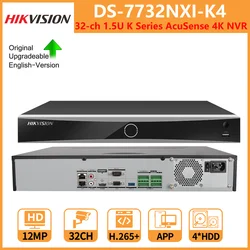 Hikvision 32CH 1.5U K Series AcuSense 4K NVR DS-7732NXI-K4 Motion Detection 2.0 Human Vehicle Recognition Network Video Recorder