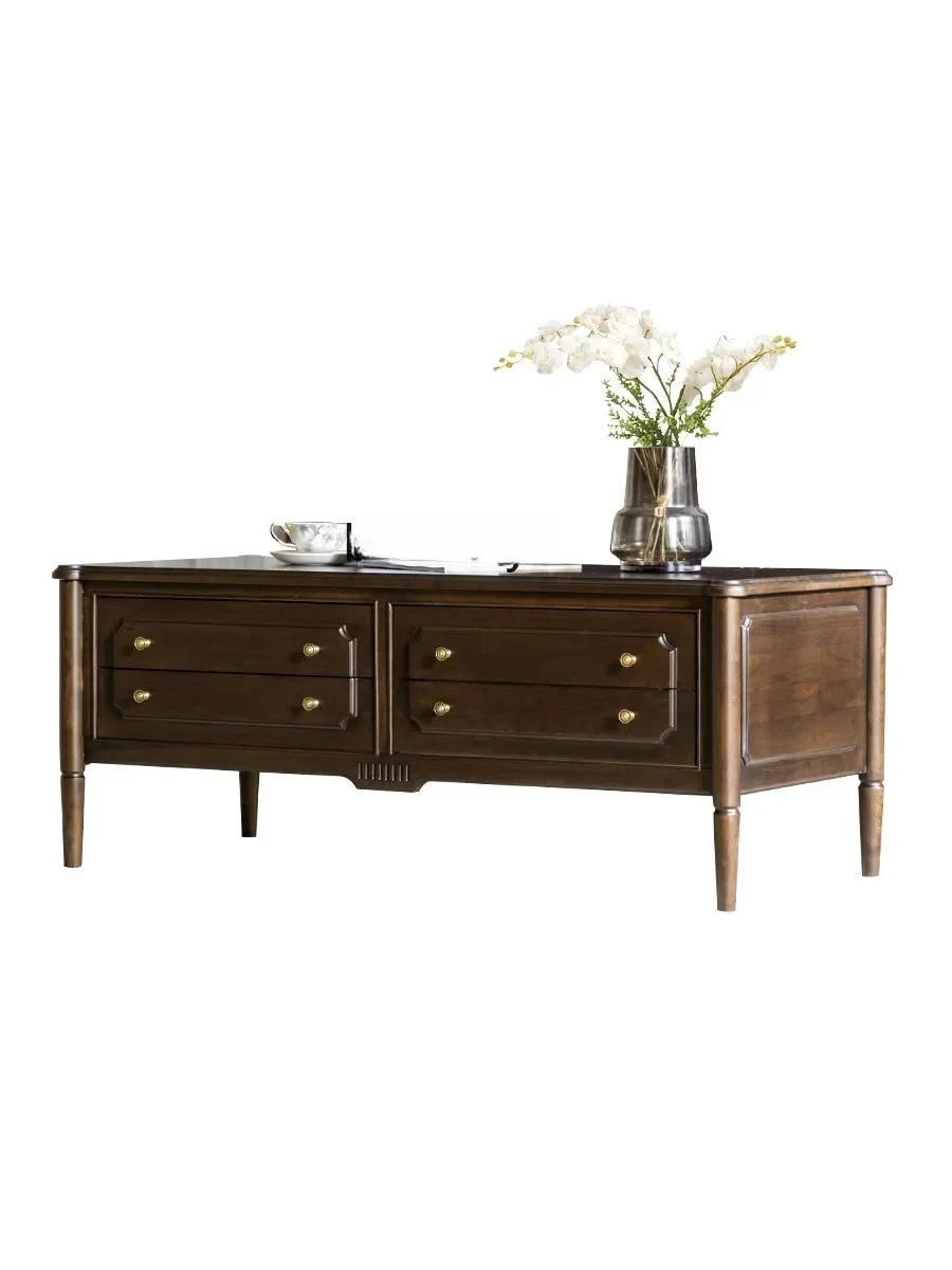 

A15 Ретро американский стиль из цельного дерева Aimei Журнальный столик Минималистичный креативный чайный столик Шкаф для гостиной Ящик для кофе