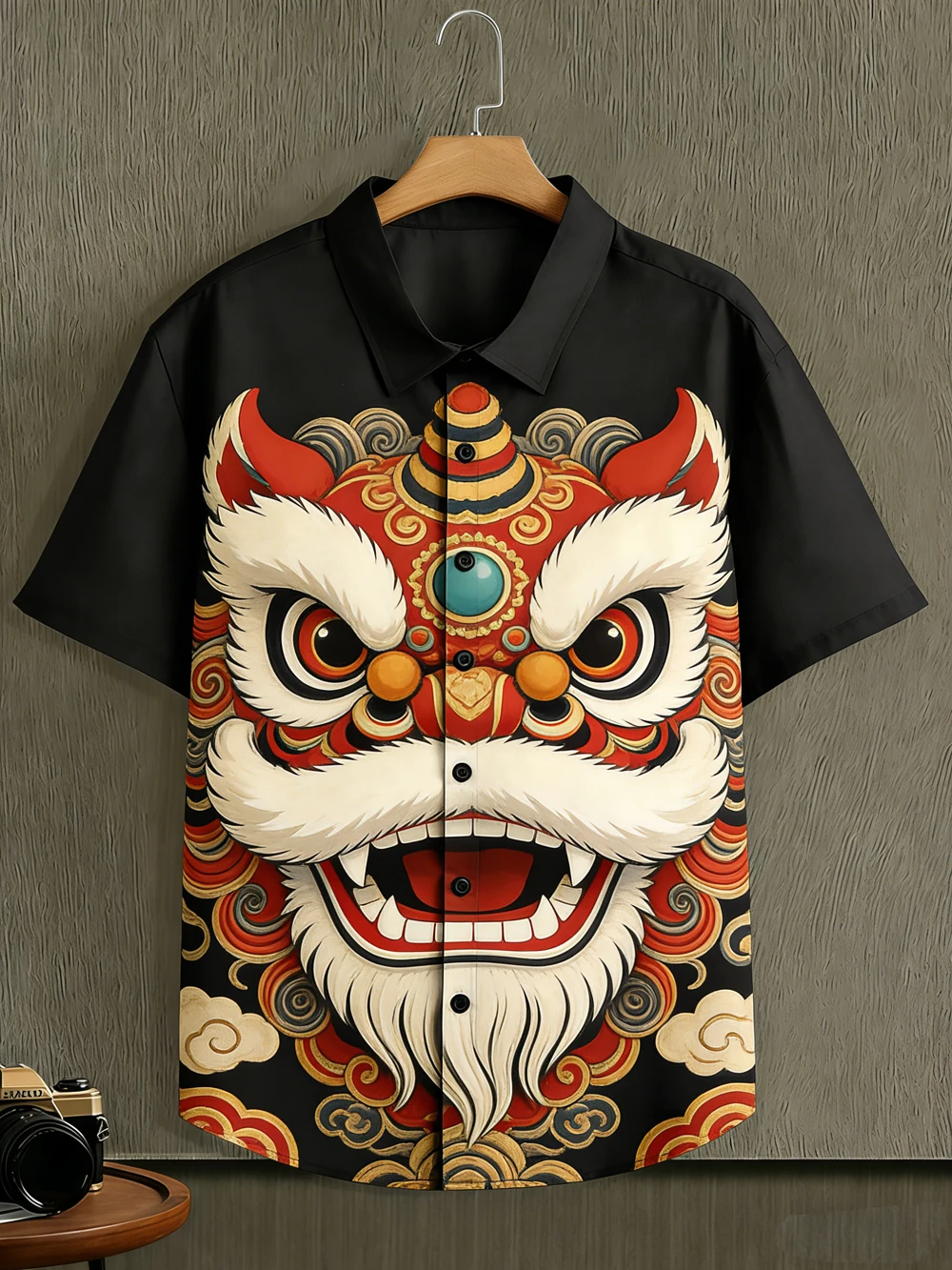 

Men's summer short-sleeve cool shirt, fun animal bald eagle printed shirt, Hawaiian vacation beach luxury clothes, fast shipping