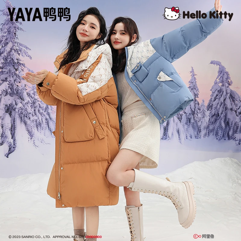 YAYA 2024 invierno mujeres Puffy 90% chaqueta de plumón de pato Stand Collar cortavientos abrigo corto más grueso Parkas acolchadas gruesas