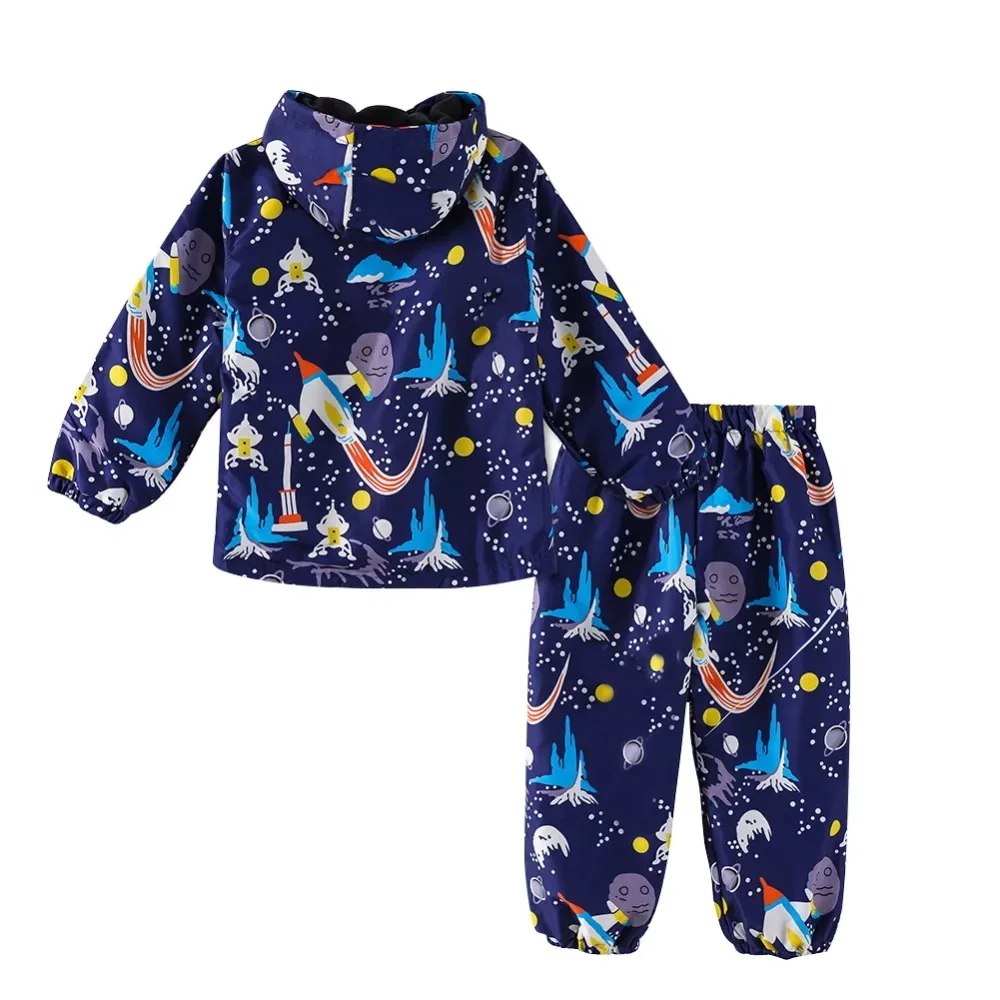 Cartoon Raincoat Sets For Children's Top And Bottom Clothes Set Boys Clothing Waterproof 2PCS Suit For Girls Autumn Rainwear