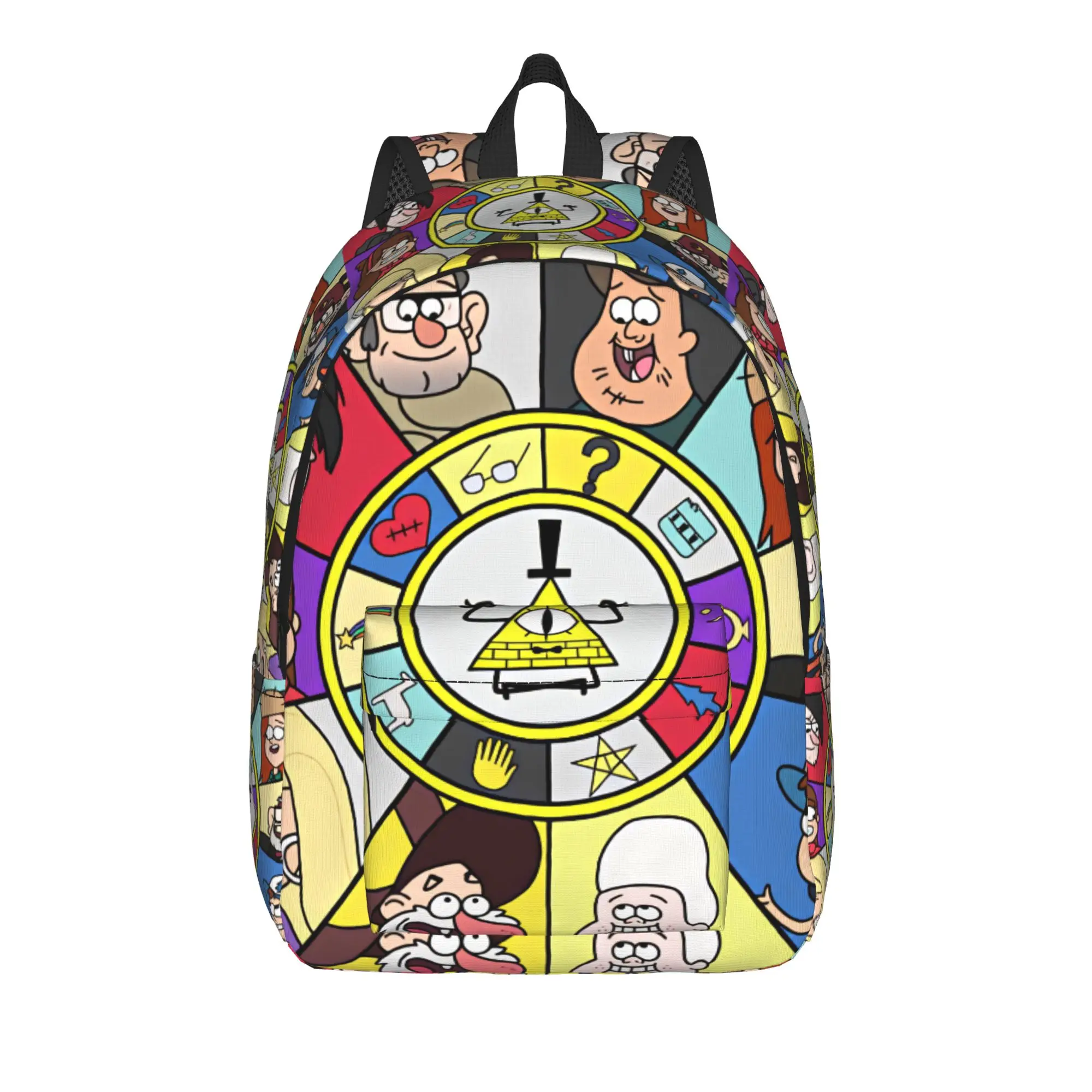 Cartoon G-Gravity Fall Backpack Student Bill Cipher Lightweight Backpacks Polyester Streetwear High School Bag Trekking Rucksack