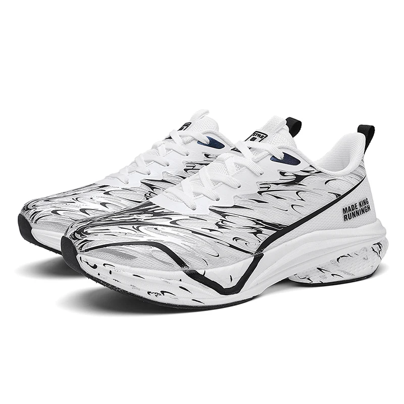 

Waterproof leather upper, fleece-lined sports shoes for men - Winter lightweight shock-absorbing soft sole running shoes, studen