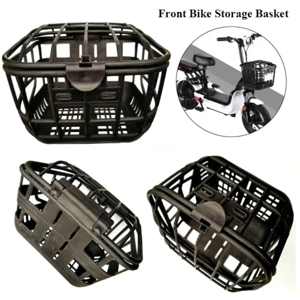 

Front Bike Basket Bicycle Cargo Rack Large Capacity Durable Bike Storage Basket with Cover Bicycle Basket for Mountain Bikes