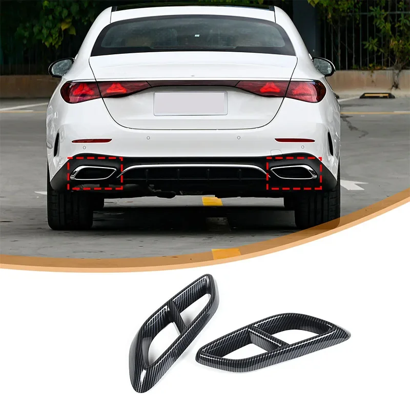 

For Mercedes-Benz E-Class CLE Sports version 2024+ Car Tail Muffler Exhaust Pipe Output Cover Parts ABS carbon fiber Accessories