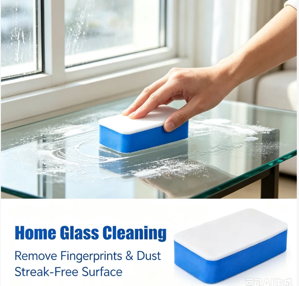 Car Glass Oil Film Wiping Cleaning Sponge Polishing Sponge Car Windshield Felt Brush Oil Removal and Dust Removal Tool Accessori
