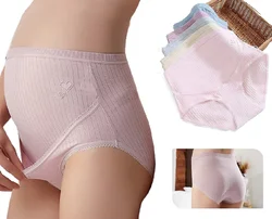 Mutandine di cotone a vita alta premaman da donna C sezione recupero dopo il parto biancheria intima morbida elasticizzata a copertura totale