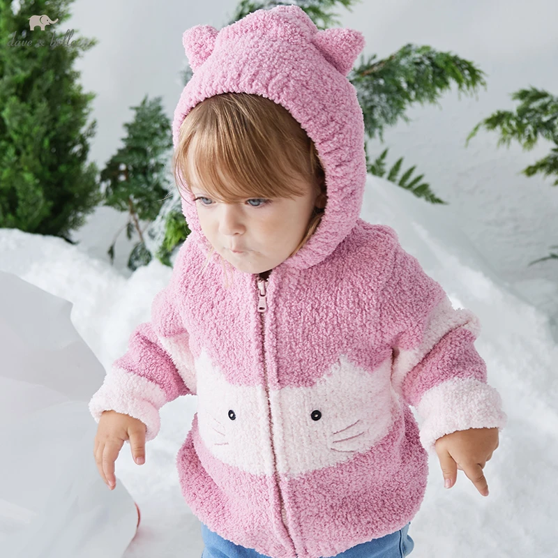 Dave Bella Winter Fashion Coat For Kids Cartoon Cute Thick Sweater Children Jacket For Girls Boys 2-7 Years DB3222366