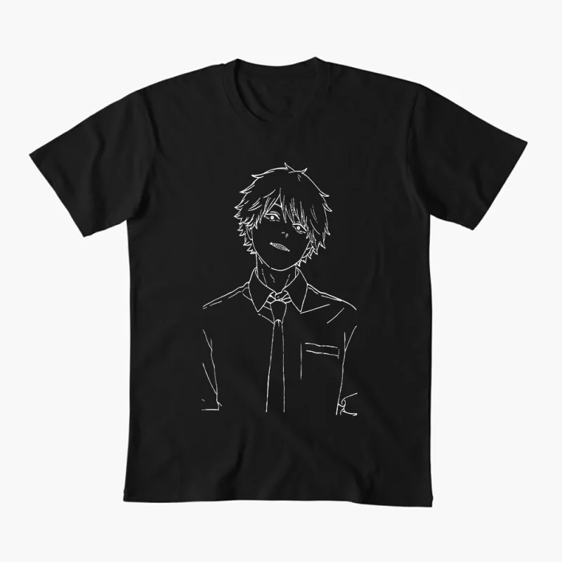 

0511 Japan horror Manga Chainsaw Anime Gift T shirt Darkness Devil Graphic Clothes 100% cotton Short Sleeve All size tops S-6XL