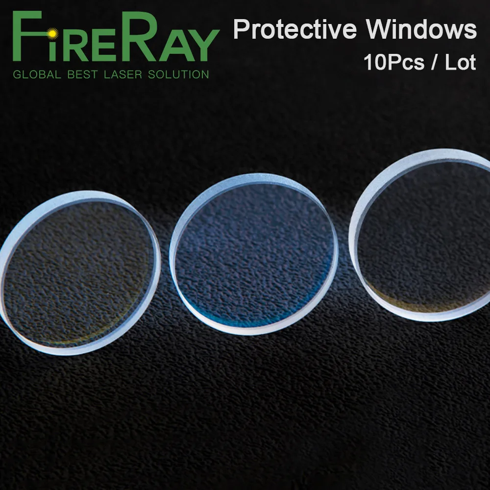 FireRay Fiber Laser Protection Window 18*2 27.9*4.1 30*5 37*7 1064nm 10Pcs Quartz Fused Silica Protective WIndows for Laser Head