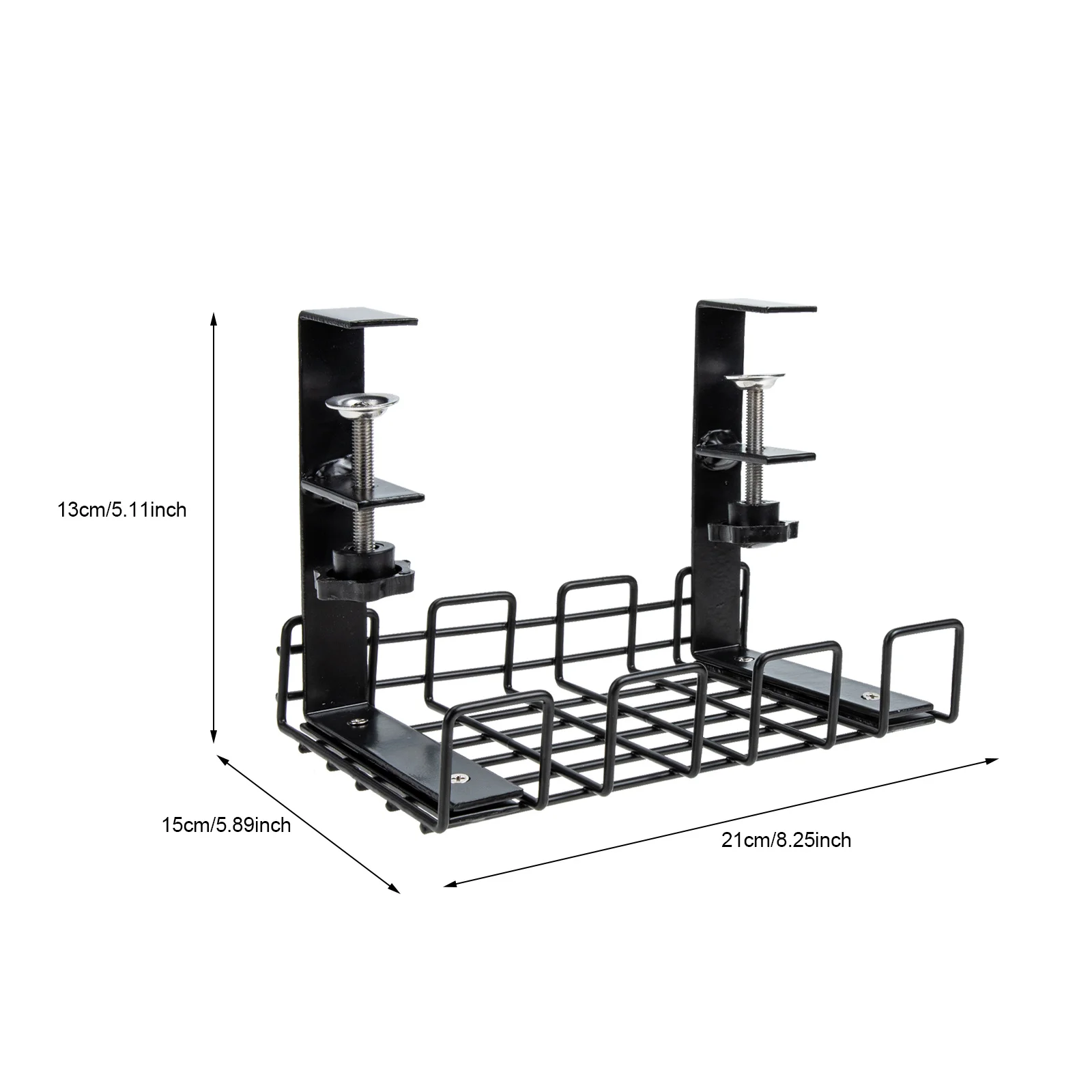 컴팩트한 책상 아래 전선 정리 랙 케이블 관리 용품 가정 및 사무실용 책상 아래 전선 정리 랙