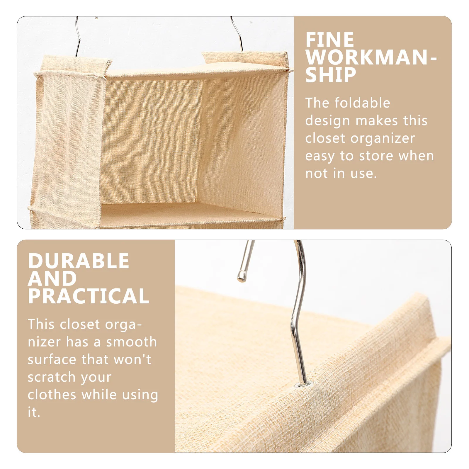 

Multi layer Wardrobe ganizer Stainless Steel 3 shelf Clothes Storage Bags for Closet Hanging Closet Shelves Household