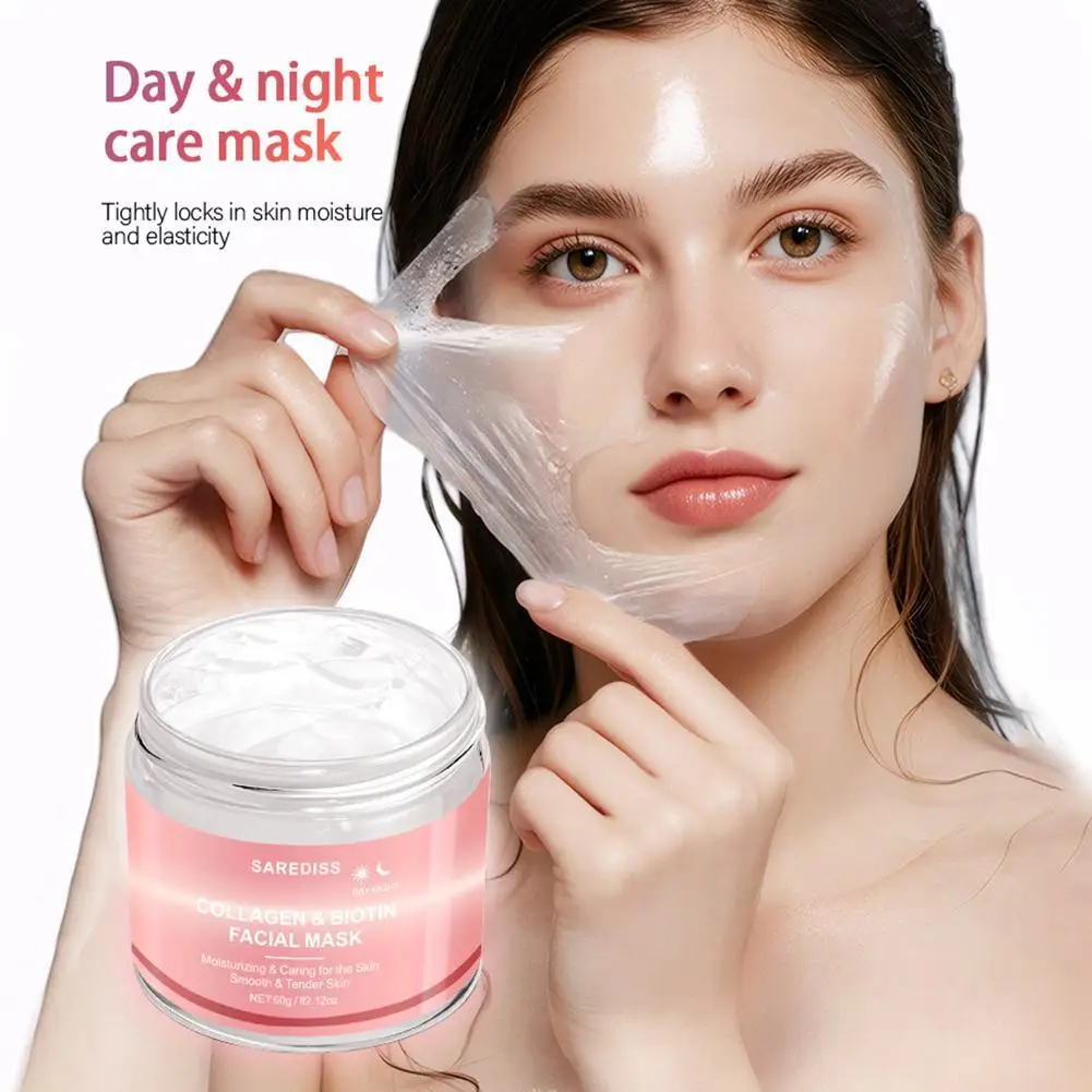 

New Collagen Peel Off Facial Mask for Day & Night Skin Care Brighten Moisturize & Tighten Skin 50g Tear Off Formula