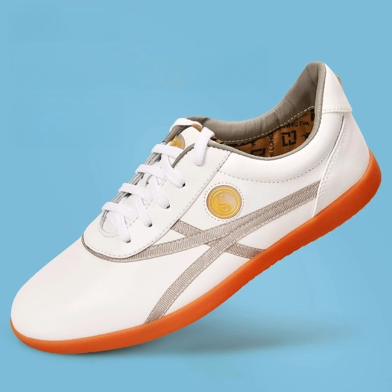 جلد البقر الأصلي الاصطناعية LeatherTai Chi أحذية للكونغ فو وشو فنون الدفاع عن النفس لينة مرنة وحيد خفيفة الوزن الرجال النساء #1