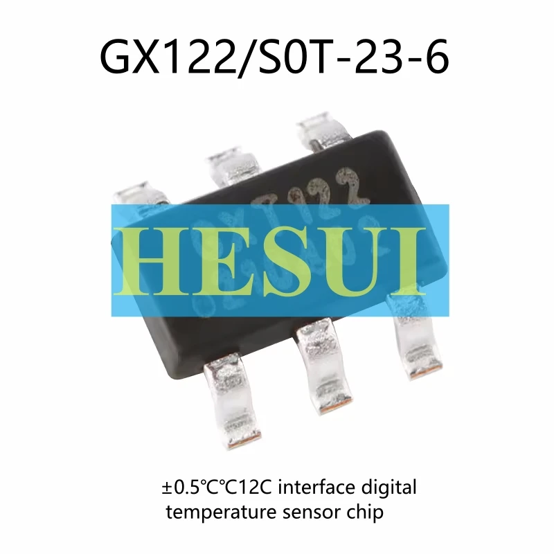 Original GX122 SOT-23-6 digital temperature sensor chip ±0.5℃ SPI interface