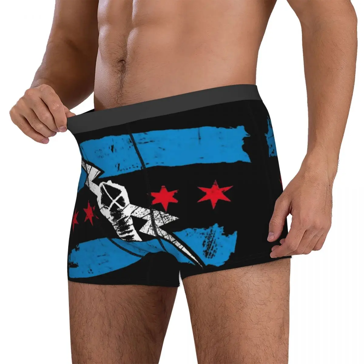 Boxer Underpants Shorts Cm Punk Logo Panties Men's Comfortable Underwear for Homme Man Boyfriend Gifts