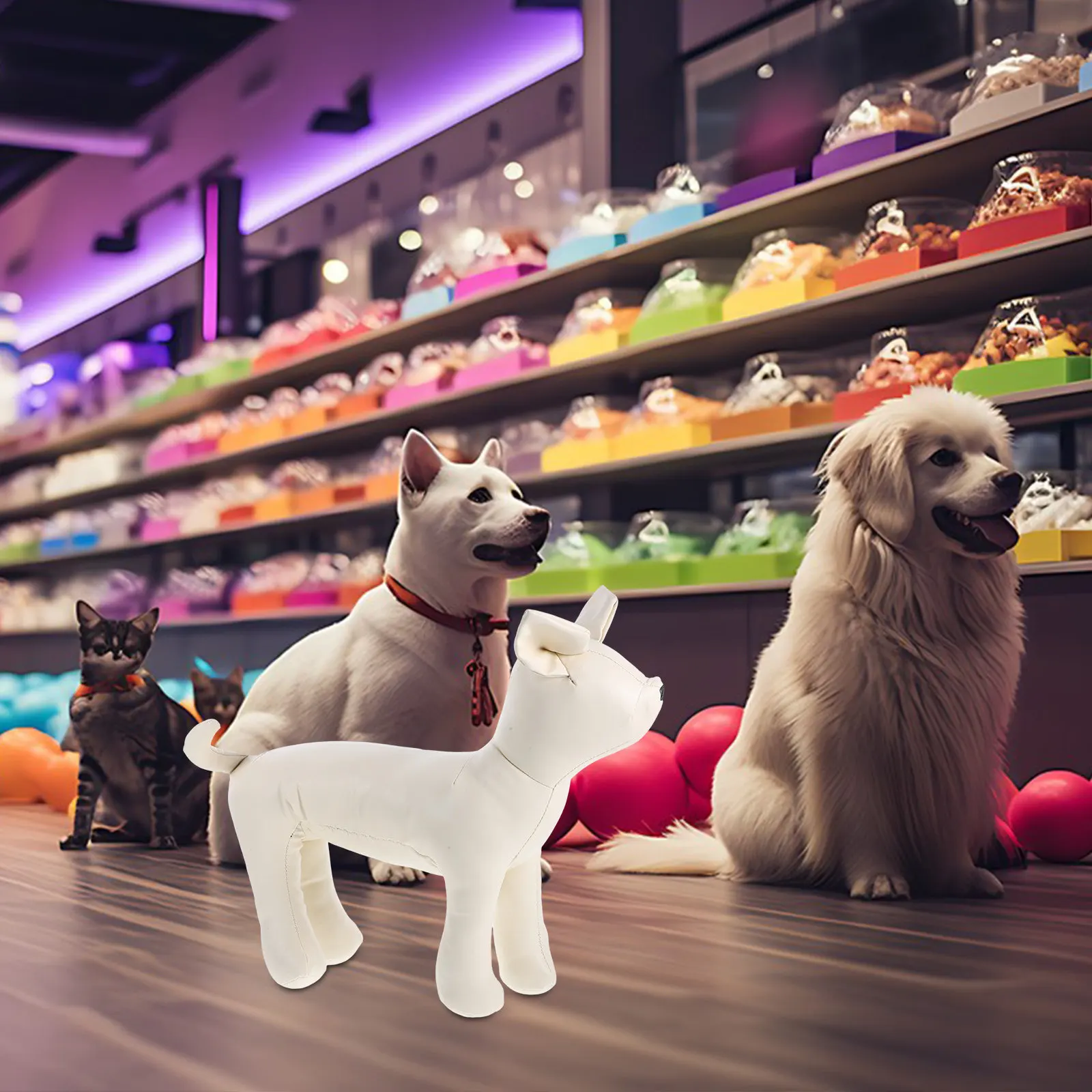 

Dog Mannequin S Size Safe Material Excellent Durability Lifelike Sitting Perfect for Pet Store Clothing Display