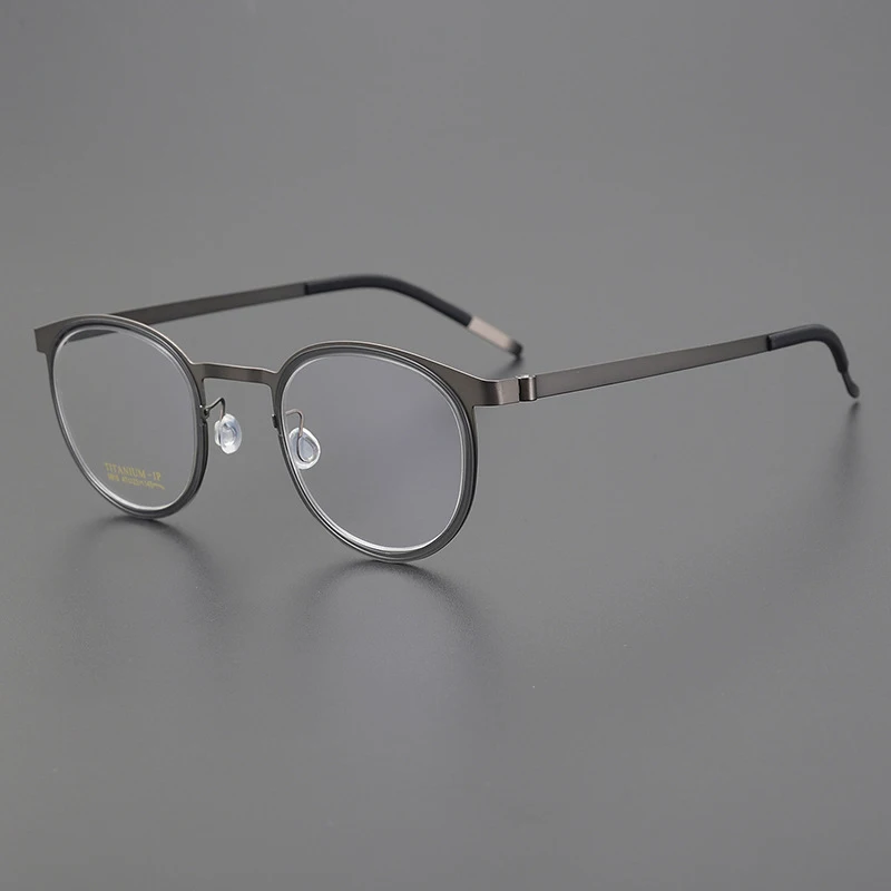 BCLEAR Ultralight Pure Titanium Retro Men Women Glasses Frame Eyewear Round Eyeglasses Myopia Prescription Spectacles Fashion