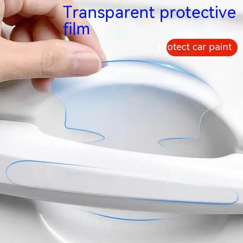 Car Door Handle Protective Sticker Wear Resistant Scratch Resistant Transparent Protective Strip TPU Door Bowl Protective Stick