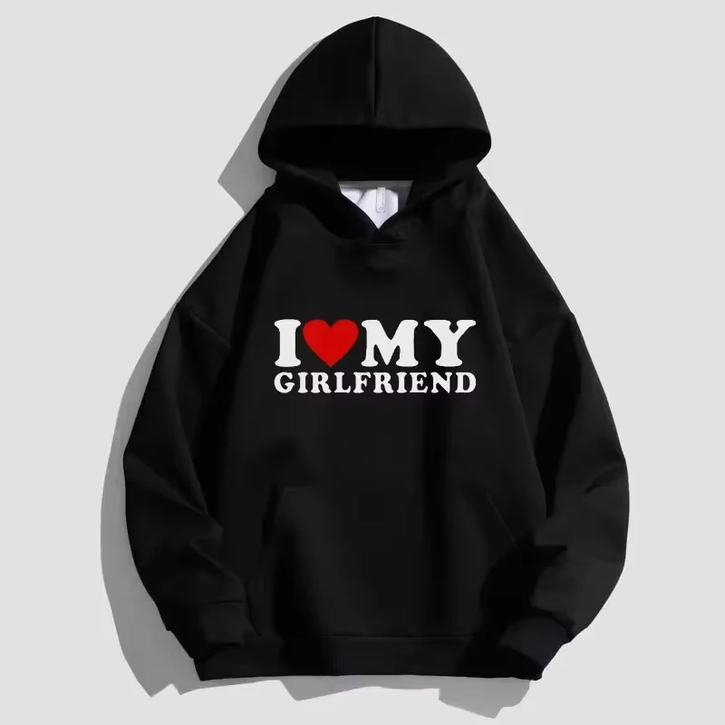 

I LOVE MY GIRLFRIEND Print Unisex Hoodie Y2K Sweatshirt for Women's/Men's Hoodies Sweatshirts Solid Hoodies Pullovers Tops