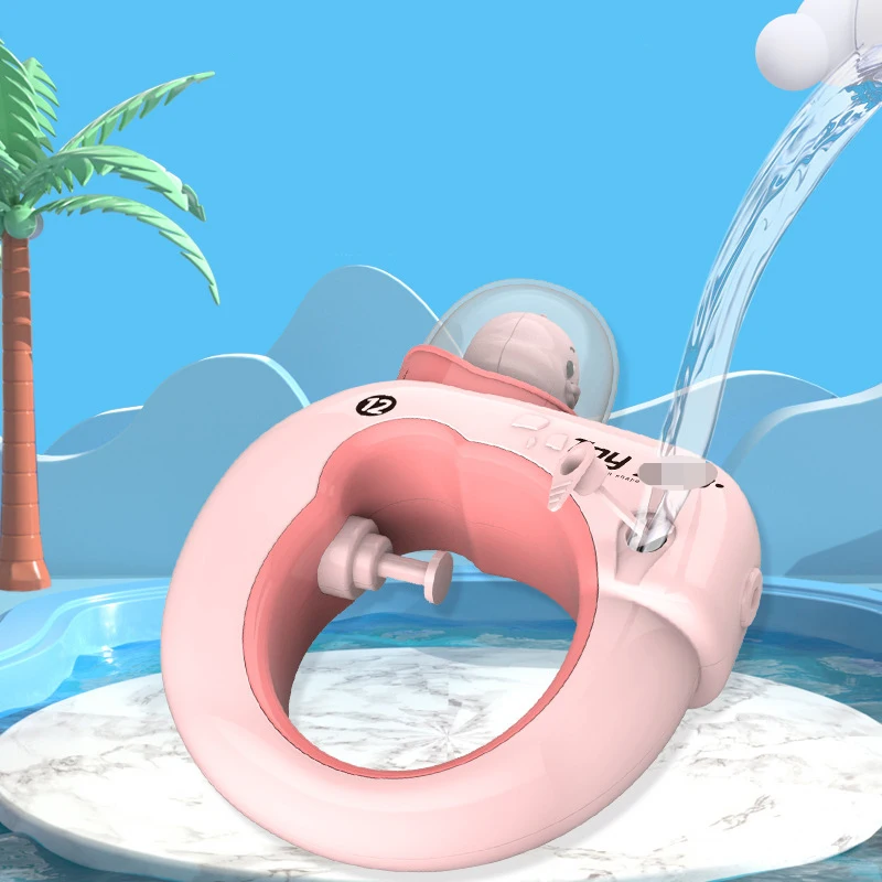 Aspersor de agua para niños, juego de agua para exteriores, juguetes para piscinas de verano, playa, césped, dinosaurio, anillo de mano, juguetes de pulverización de agua