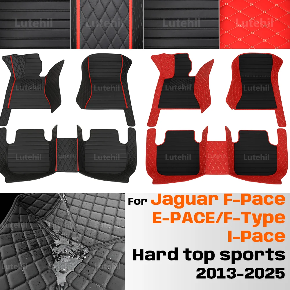 

Для Jaguar F-Pace/E-PACE/F-Type/I-Pace/жесткий верхний спортивный автомобиль 2013-2025 на заказ автомобильный напольный коврик чехол аксессуары для интерьера защитные
