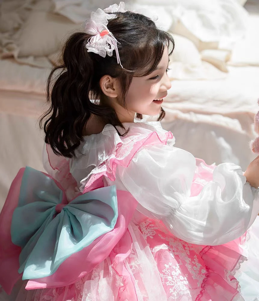 Girl Base Shirt Doll Solid Color Spring and Autumn Style Popular Shirt Solid Color Fashion Kids Long Sleeve Top