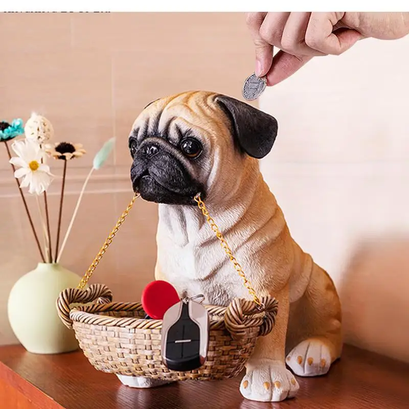 

Nordic Resin Dog Piggy Bank Handcrafted Animal Desktop Decoration Cute Storage Tank Home Decoration Accessories for Living Room