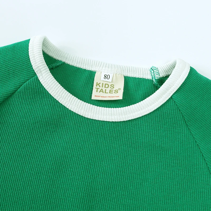 2026 Kinder Sommer Outfits Solide Baumwolle Kurze T-shirt Shorts Baby Casual Atmungsaktive Anzug Nette Koreanische Junge Mädchen Lounge Pyjamas – Detail 2