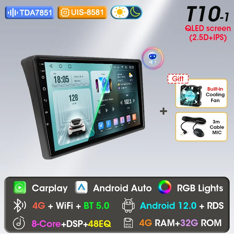 Carplay Voor Fiat Ducato Peugeot Boxer Citroen Jumper 2 2006-2022 Android Auto Radio Multimedia Speler Navi GPS DVD Head Unit