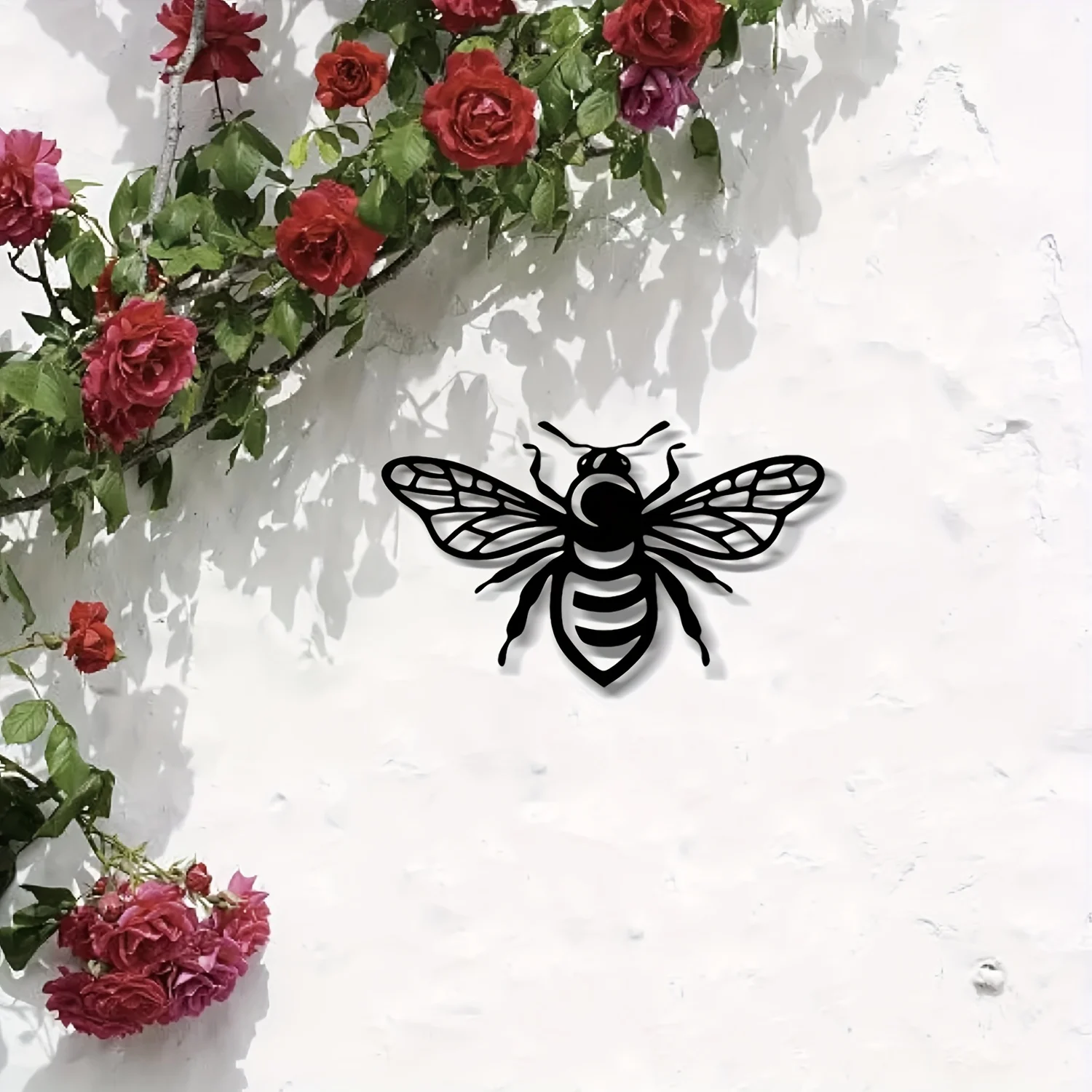 

Bee Black Metal Wall Art Living Room Bedroom Hotel Outdoor Hanging Sign Artistic Home Hanging Ornament Wall Art 2025 Hot Sale