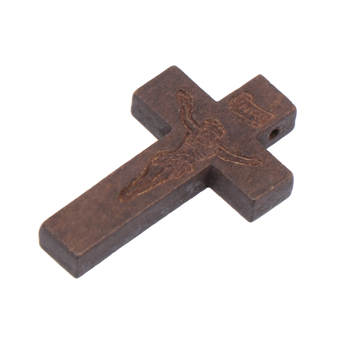 

70 Pcs Wooden Cross Crafts Religious DIY Pendant Decorate Jewelry Ornaments Christian Jesus Necklace Home Office Cafe Fine