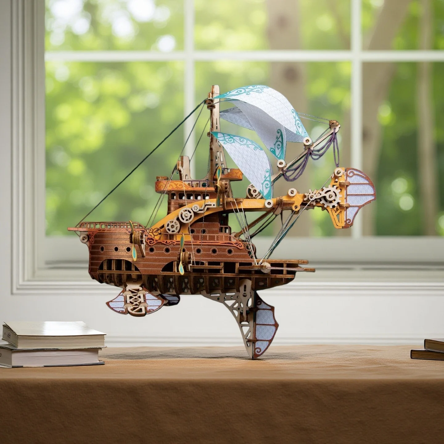 OUZEY Puzzle 3D per astronave in legno - Kit di costruzione di modelli di universo fai-da-te, progetto di fantascienza creativa per adulti e adolescenti dai 14 anni in su