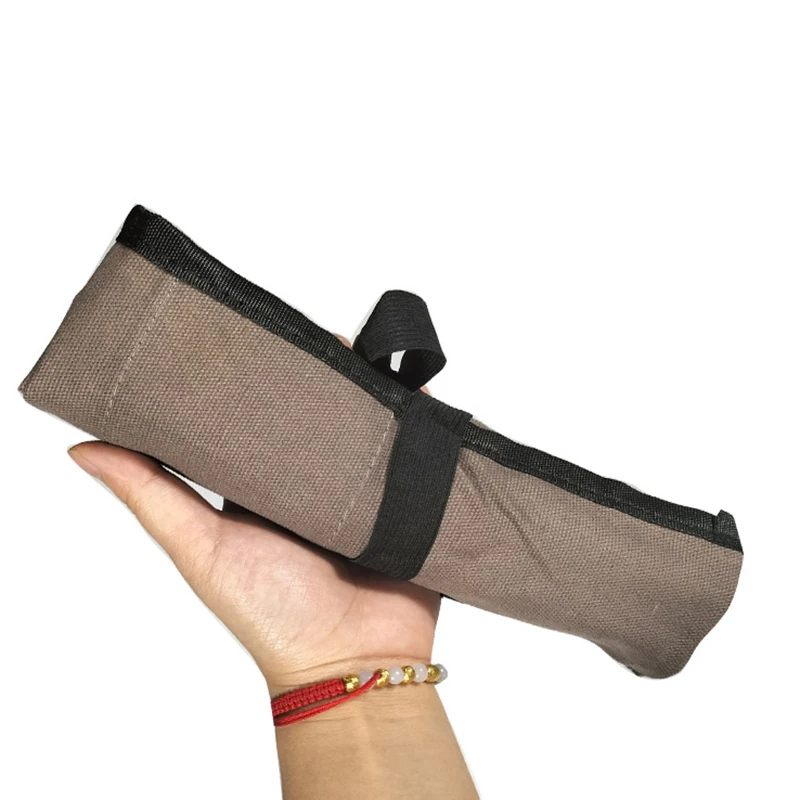 Multi Functional Woodworking Tool Storage Bag With Carving Chisels Durable Canvas For Woodworkers And DIY Enthusiasts