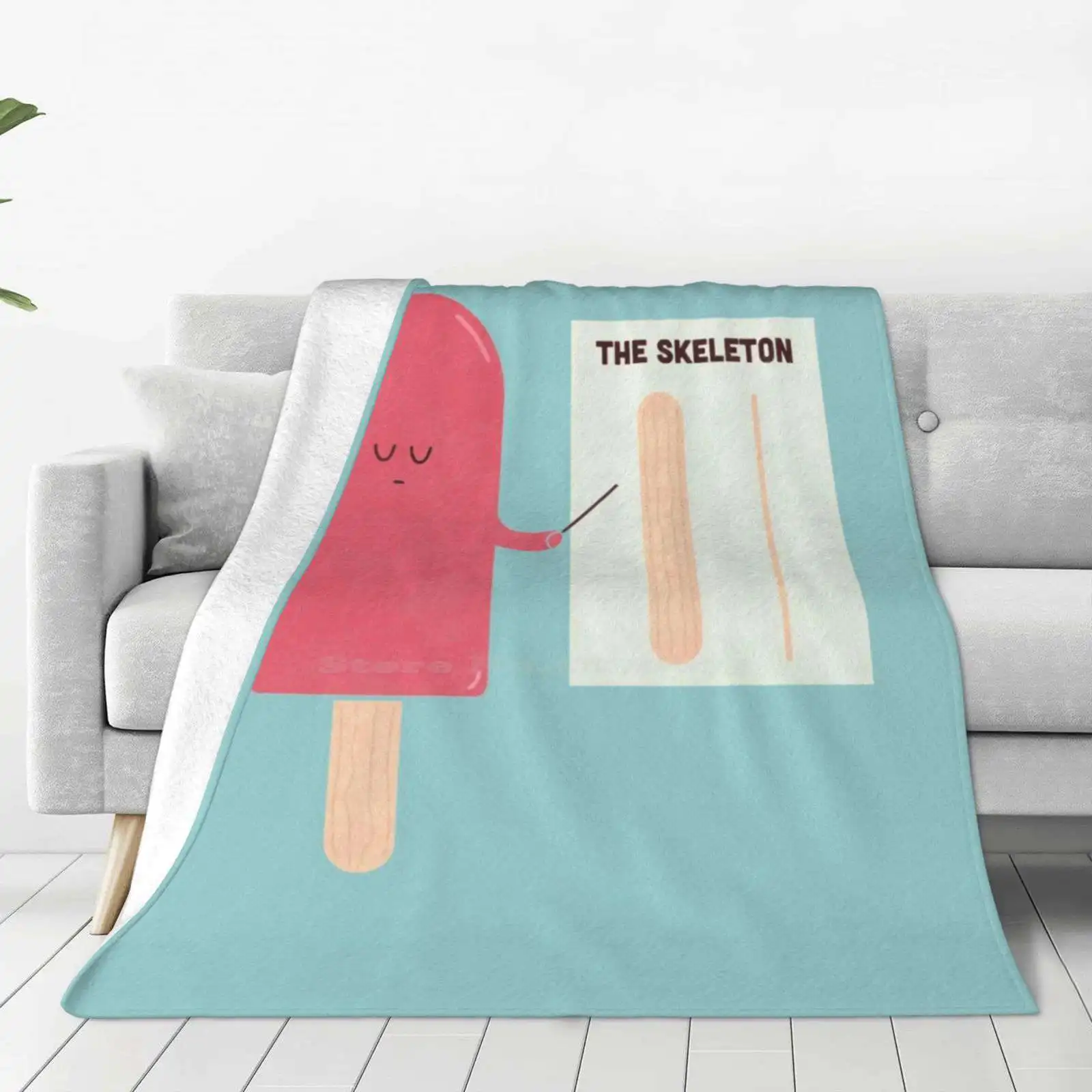 Anatomy Hot Sale Printing High Qiality Warm Flannel Blanket Anatomy Summer Ice Cream Funny Science Ice Pop Humor Cute Doctor