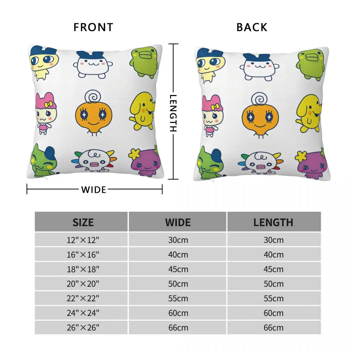اليابانية Tamagotchis كيس وسادة الرجعية العصرية وسادة غطاء لينة مخصص لتقوم بها بنفسك غطاء الوسادة سادات ل أريكة ديكور المنزل #4